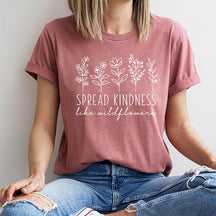 Spread Kindness Flower Motivational T-Shirt