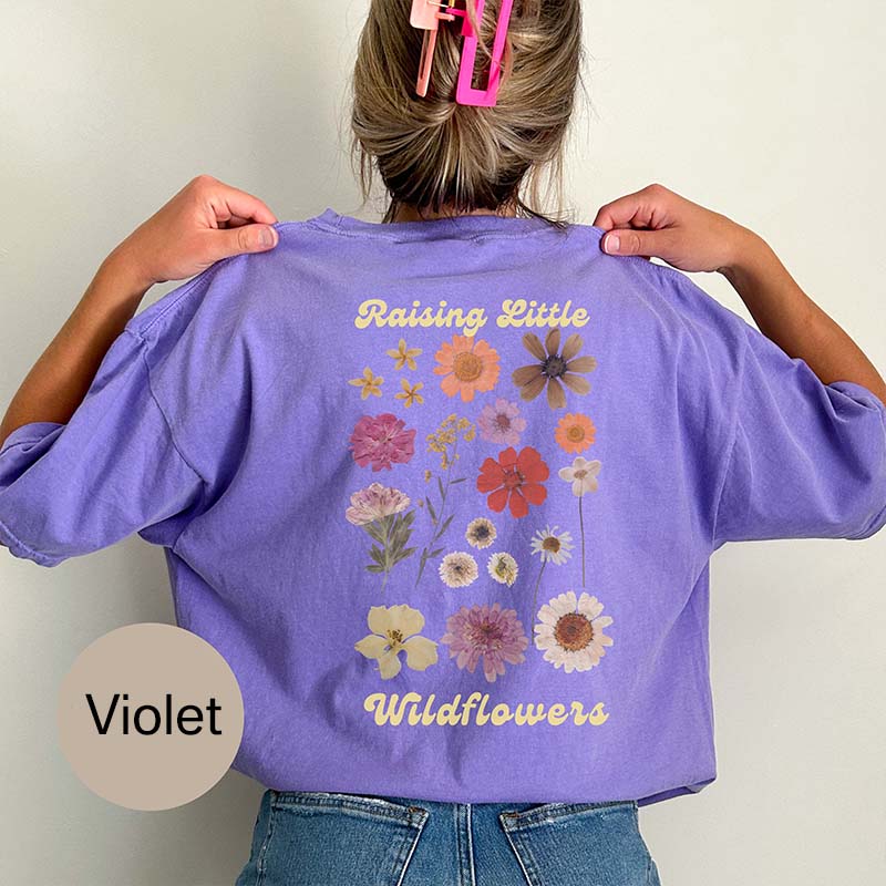 Trendy Boho Pressed Flower T-Shirt