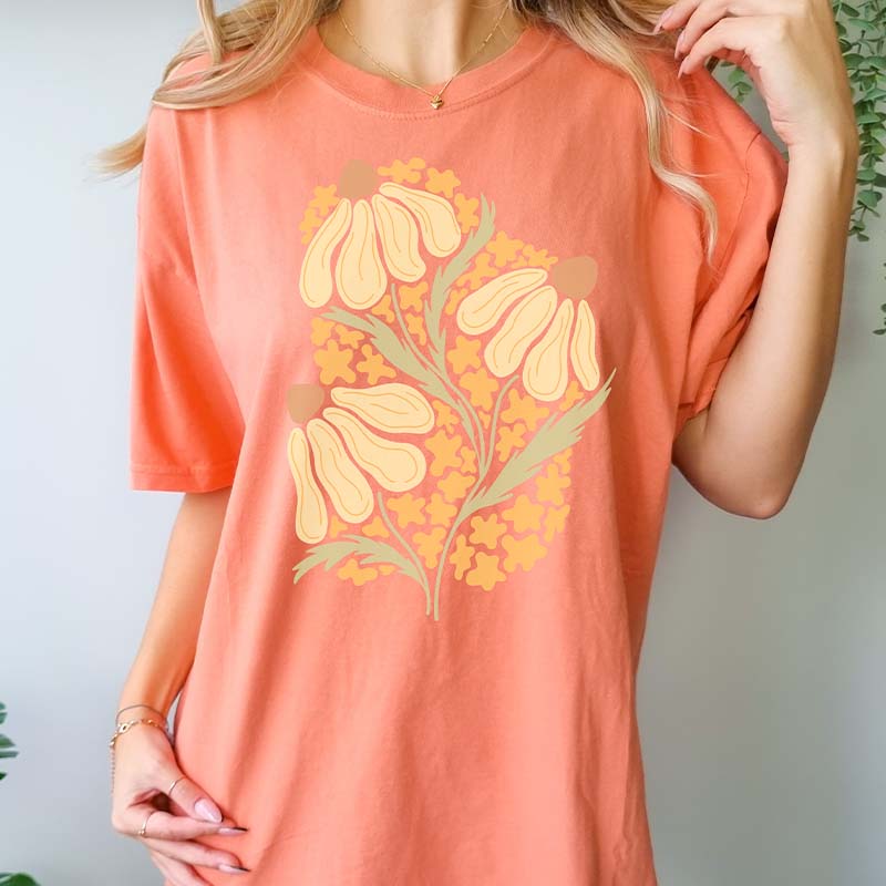 Yellow Wildflower  Southern Floral  T-Shirt