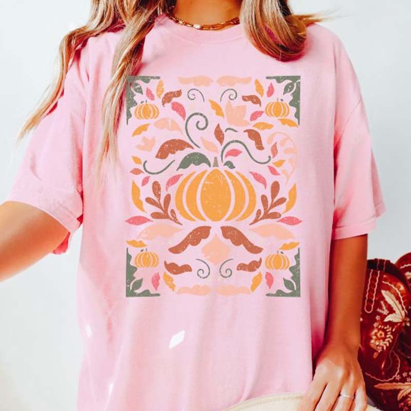 Boho Nature Fall Flowers T-Shirt