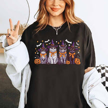 Fall Cat Lover Halloween T-Shirt