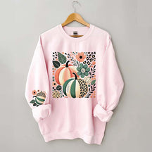 Leopard Pumpkin Boho Fall Sweatshirt