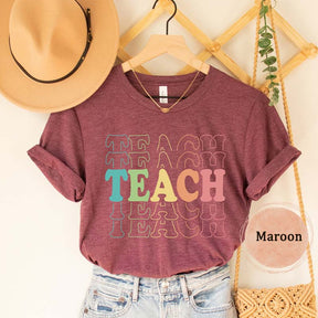 Retro Teach Teacher Gifts T-Shirt