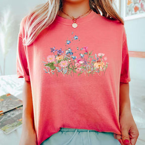 Boho Pressed Wildflower Lover T-Shirt