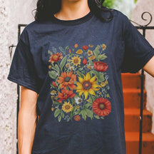 Vintage Floral Bouquet Retro Botanical T-Shirt