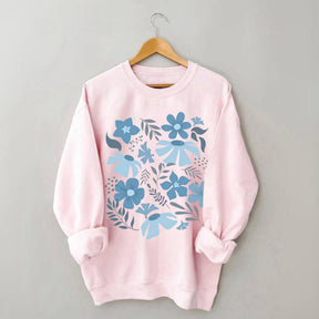 Blue Flower Market Botanical Sweatshirt