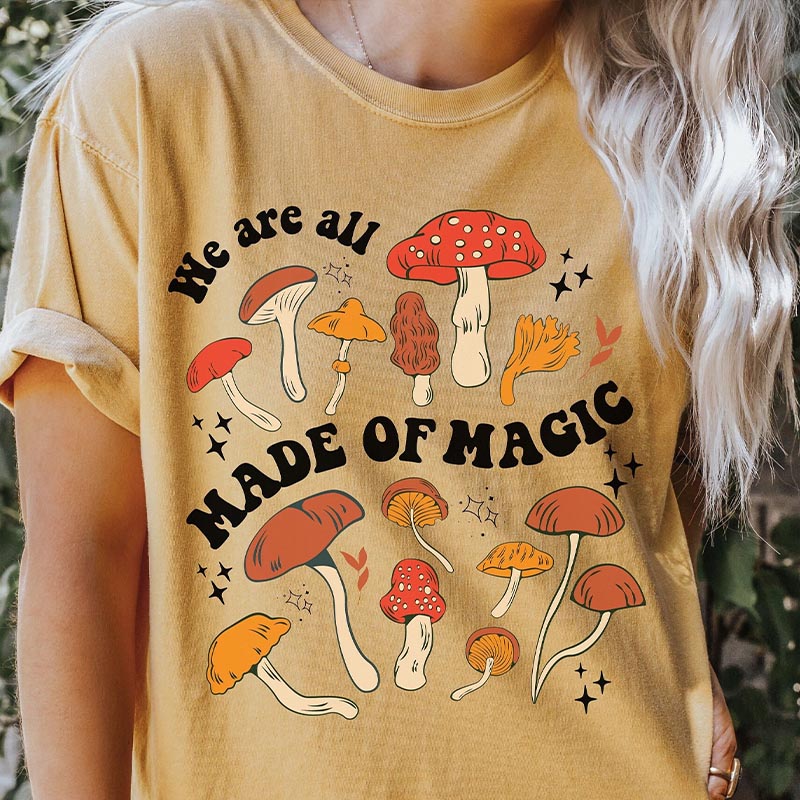 Hippie Trippy Mushroom Botanical T-Shirt