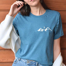 Mountain Silhouette Forest Camper T-Shirt