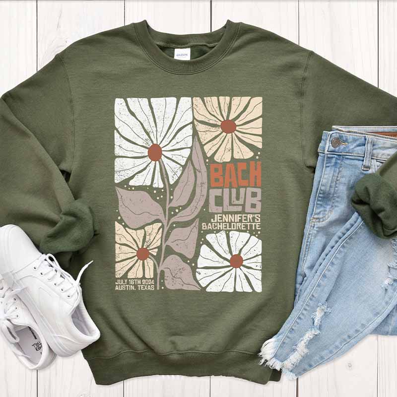 Bach Club Floral Bridal Party Sweatshirt