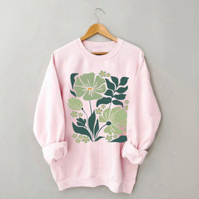 Trendy Green Flower Market Sweatshirt