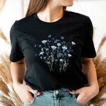 Fairycore Women's Blue Wildflowers T-Shirt