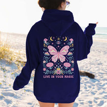 Wildflower Butterfly Inspirational Quote Hoodie