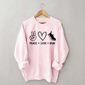 Peace Love Run Runner Sweatshirt