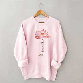 Lotus Flower Breathe Yoga Sweatshirt