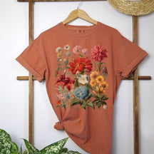 Boho Wildflowers Whimsigoth Plant T-Shirt