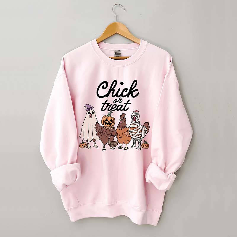 Chick Or Treat Halloween Chicken Sweatshirt