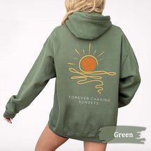 Sunset Beachy Coconut Girl Surf Hoodie