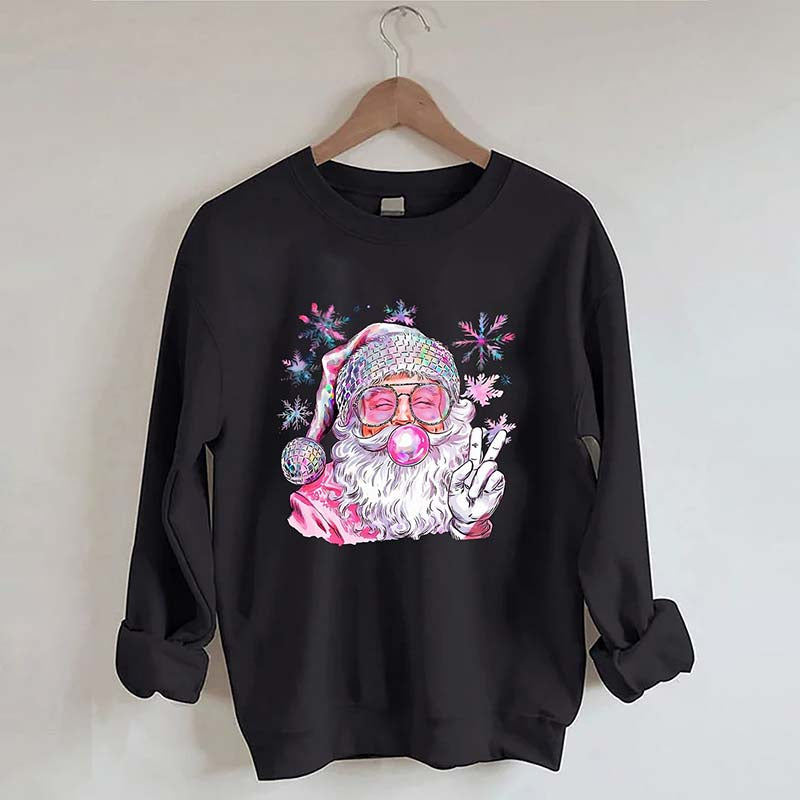 Santa Christmas Blowing Bubble Sweatshirt