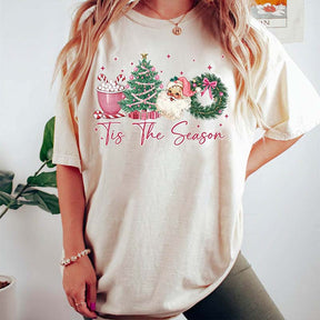 Tis The Season Retro Christmas Girly T-Shirt