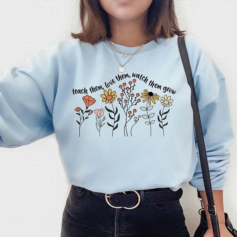 Floral Teacher Sweatshirt