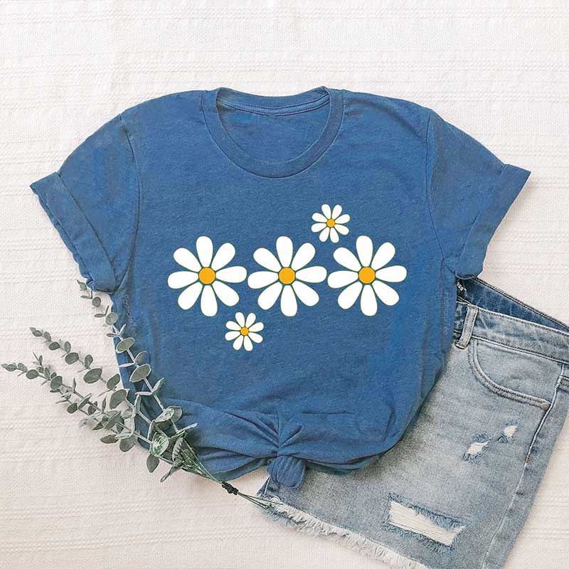 Three Daisy Flower Women T-Shirt