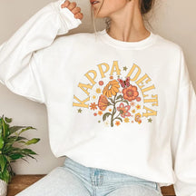 Retro Floral Alpha Delta Pi Sweatshirt