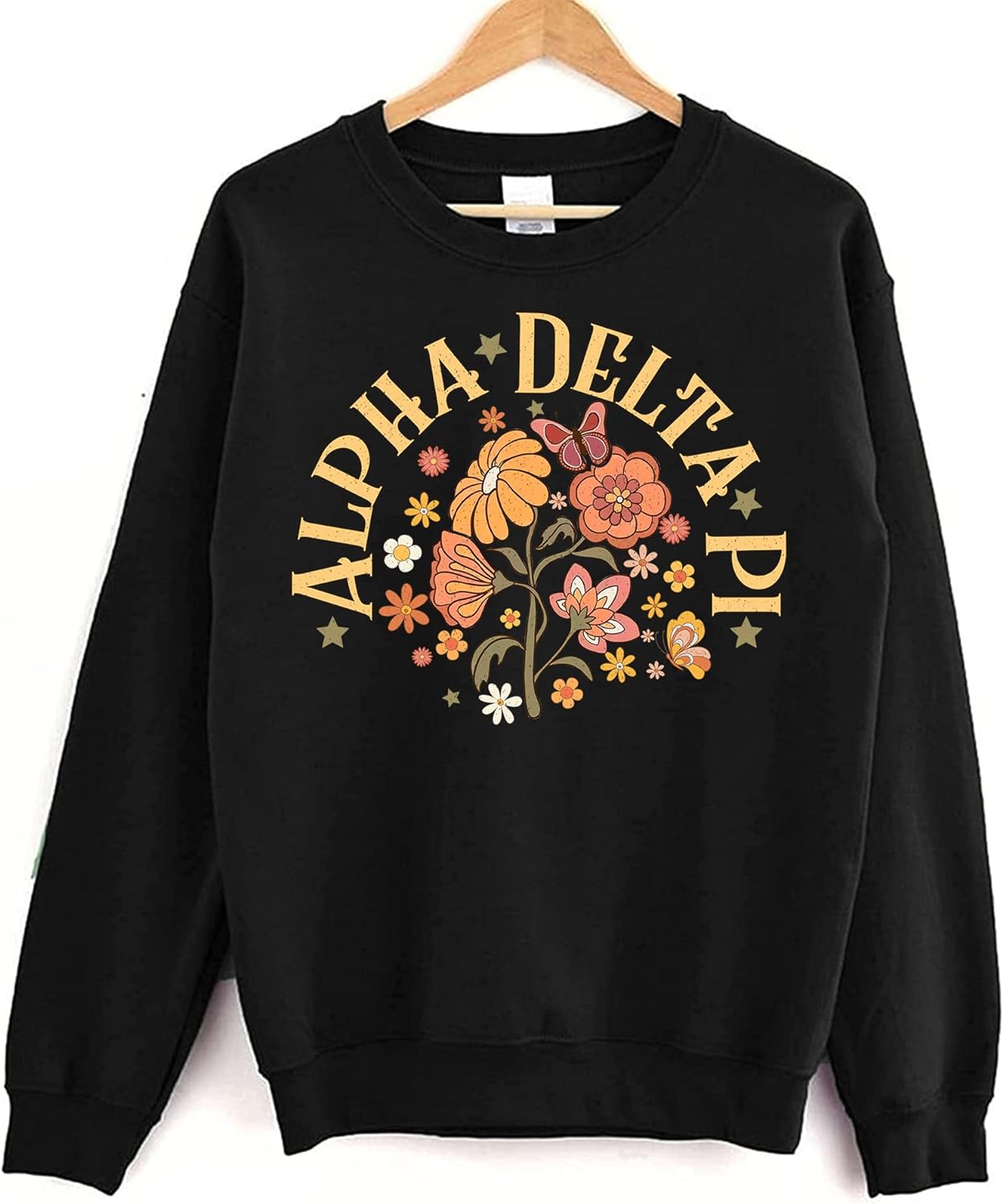 Retro Floral Alpha Delta Pi Sweatshirt