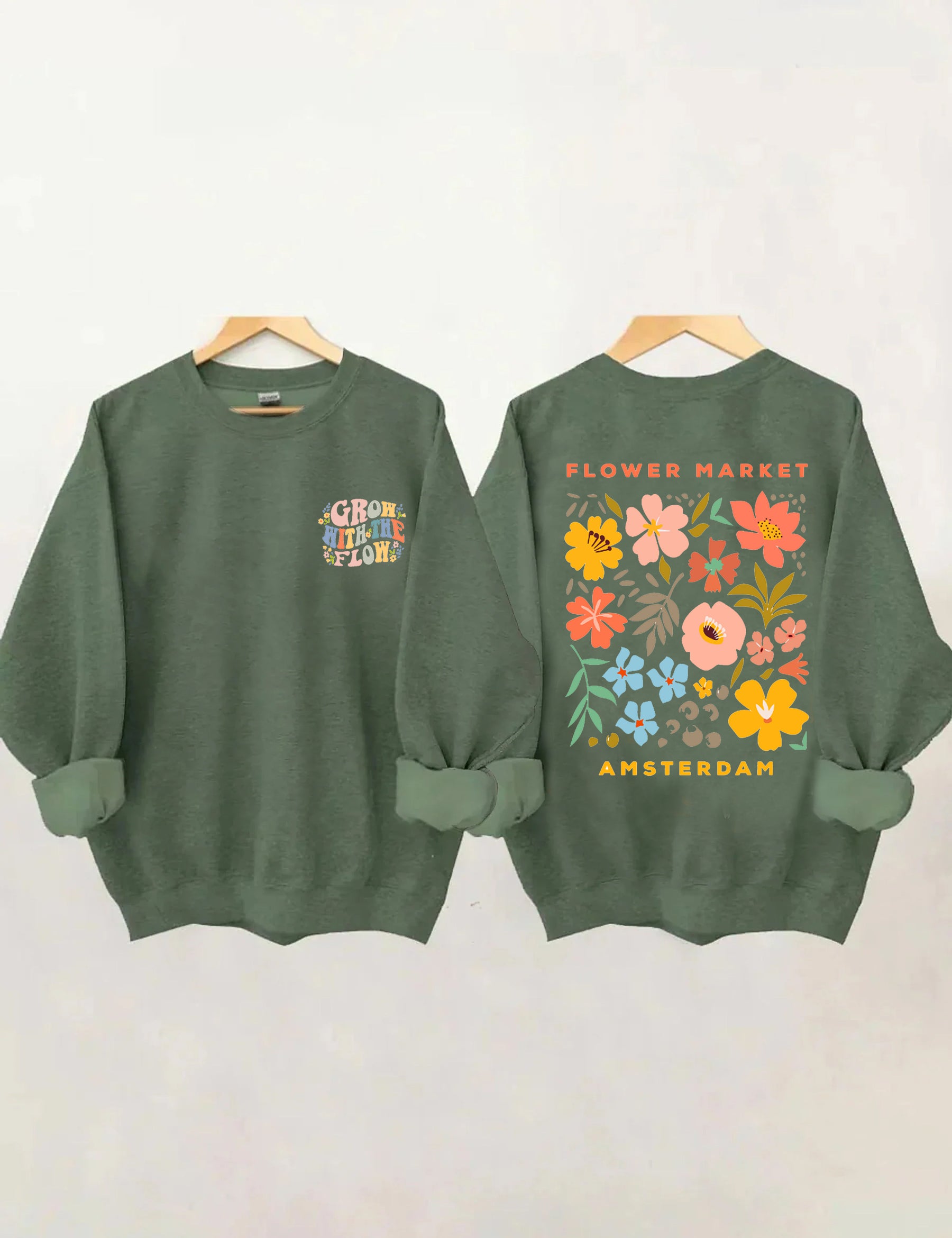 Boho Flower Market Amsterdam Sweatshirt