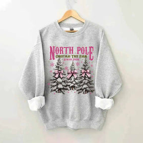 North Pole Pink Christmas Sweatshirt