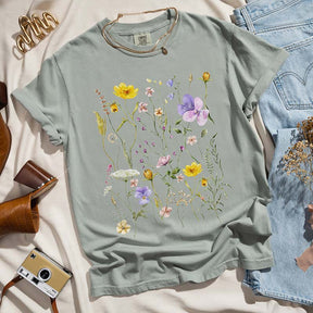 Granola Girl Boho Wildflower Botanical Floral T-Shirt