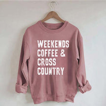 Weekends Coffee And Cross Country Runner Sweatshirt