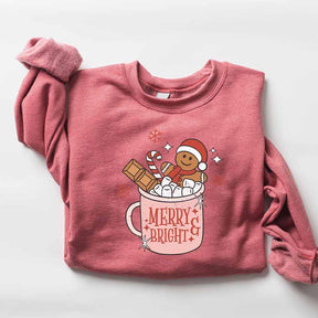 Retro Gingerbread Christmas Coffee Sweatshirt