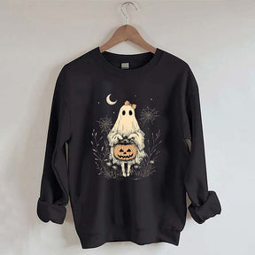 Halloween Lace Ghost Moon Sweatshirt