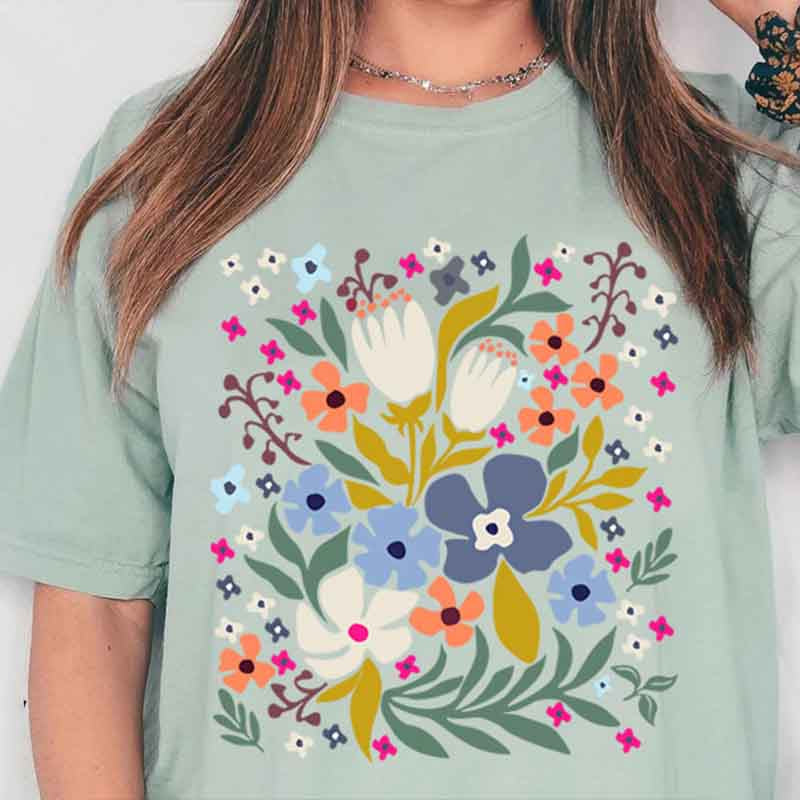 Meadow Floral Boho Hippie T-Shirt