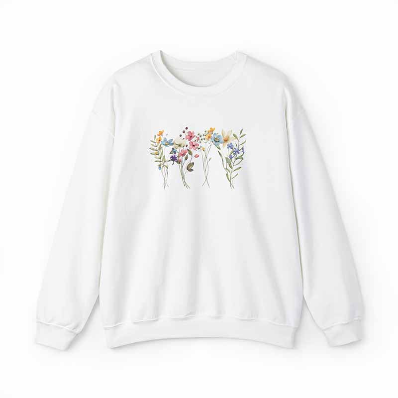 Pastel Botanical Floral Vintage Sweatshirt