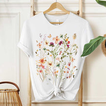 Boho Wildflowers Pastel Floral Nature T-Shirt