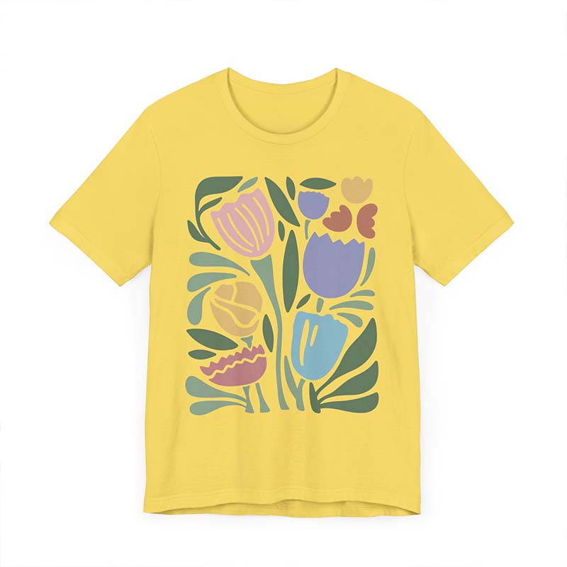 Wavy Tulips Retro Groovy Floral T-Shirt