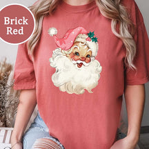 Retro Pink Santa Vintage Christmas T-Shirt