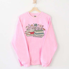 Cute Floral Book Bookworm Sweatshirt