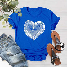 Tree Trunk Heart Wood Slice T-Shirt