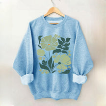 Trendy Green Flower Market Sweatshirt