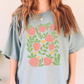 Boho Summer Fruits Strawberries T-Shirt