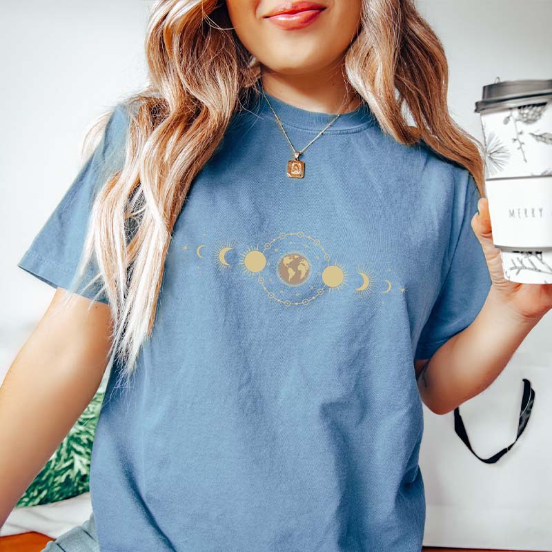 Moon Phase Boho Celestial T-Shirt