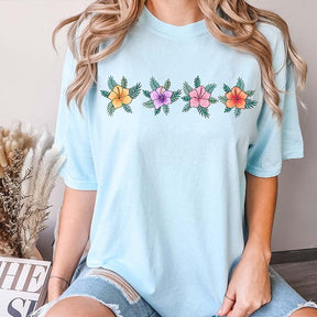 Hibiscus Flower Minimalist T-Shirt