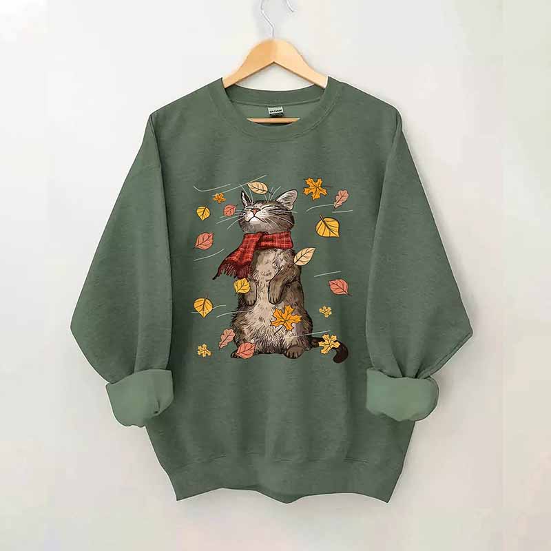 Cats Autumn Fall Sweatshirt