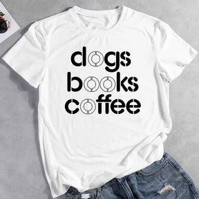 Dog Book and Coffee T-Shirt