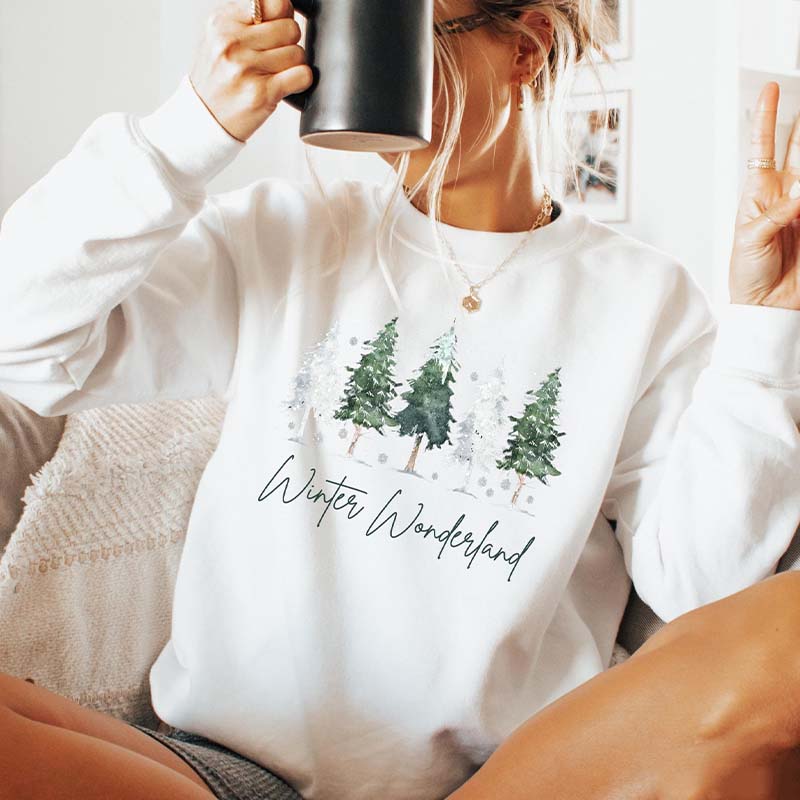 Winter Wonderland Pine Tree Sweatshirt