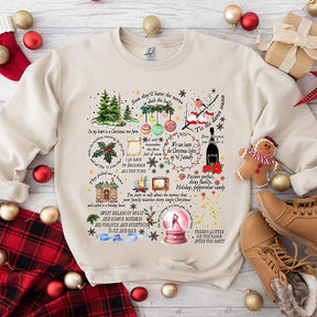 Christmas Song Lyrics Collage Sweatshirt