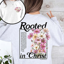 Rooted In Christ Faith Religious Sweatshirt