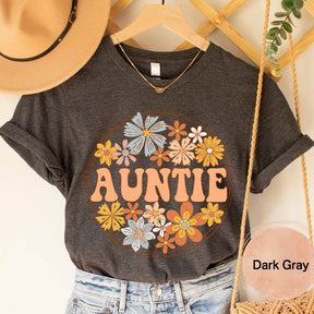 Floral Aunt Groovy Gift T-Shirt